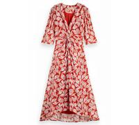 Scotch & Soda Midi Wrap Dress With Knot Detail Shell Batik Terracotta Größe: 38 | Midikleider Outlet | Damen | Weiß