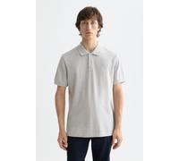 Scotch & Soda Nos Chest Logo Regular-fit Pique Polo Grey Melange Größe: XL | Poloshirts Outlet | Herren | Grau