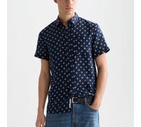 Scotch & Soda - Printed Linen Short-Sleeved Shirt - XL Gemustertes Leinenhemd Freizeit