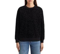 Scotch & Soda Relaxed Fit Sweatshirt With Flock Artwork Evening Black Größe: S | Pullover Outlet | Damen | Schwarz