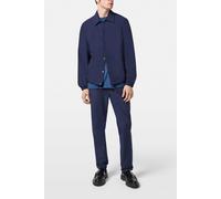 Scotch & Soda Men's Stretch Nylon-Blend Coach Jacket, Navy, L
