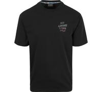 SCOTCH&SODA Herren T-Shirt mit Print - Relaxed Fit, Front and Back Art, Kurzarm, Print, Baumwolle Schwarz M