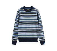 Scotch & Soda Weicher, gestreifter Strickpullover mit normaler Passform, Peacoat Multi Stripe 410, XL