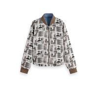 Scotch & Soda Reversible Printed And Quilted Bomber Art Dept Collage Grey Größe: S | Leichte Jacken Outlet | Damen | Grau