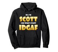 Scott Costume IDGAF Meme Personalized First Name Scott Joke Pullover Hoodie