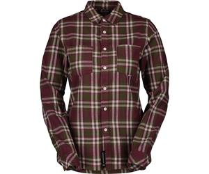 Scott Shirt W's Flannel LS fir green/wild red (7658) XS