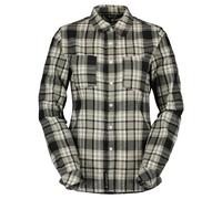 Scott W Flannel LS Shirt, Dust Grey - Black / S, Damen Hemden