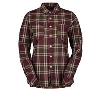 Scott W Flannel LS Shirt, Fir Green - Wild Red / L, Damen Hemden