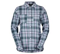 Scott W Flannel LS Shirt, Heather Purple - Aruba Green / S, Damen Hemden