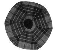 Scottish Tam O' Shanter Acryl Tartan Wolle Tammy Hut Kilt Zubehör für Herren, Graues Schottenkaro, Einheitsgröße