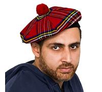 Scottish Tam O' Shanter Herren-Mütze, Acryl, Karomuster, Royal Stewart Tartan Tammy Hat, Einheitsgröße