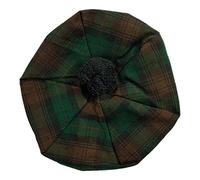 Scottish Tam O' Shanter Tammy-Mütze, Acryl, Schottenkaro, für Herren, Braun Watch Tartan, Einheitsgröße