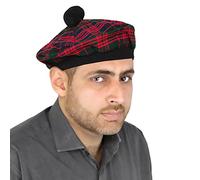 Scottish Tam O' Shanter Tammy-Mütze, Acryl, Schottenkaro, für Herren, Macdonald Tartan, Einheitsgröße