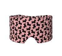 Scottish Terrier Muster Rosa Schwarz, Vollständige Augenabdeckungen, lichtblockierende Augenmaske, Schlafaugen- und Ohrenschützer