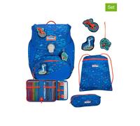 Scout 5tlg. Schulranzen-Set "Alpha Set Superflash" in Blau - (B)29 x (H)40 x (T)24 cm - 48% | Buero Schulbedarf