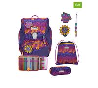 Scout 5tlg. Schulranzen-Set "Alpha Set Superflash" in Lila - (B)29 x (H)40 x (T)24 cm - 51% | Buero Schulbedarf