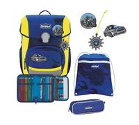 SCOUT 75450021600 Schulranzen-Set 4-teilig Neo DIN Blue Police