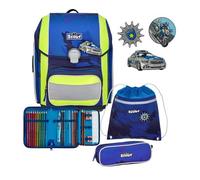 SCOUT 76400821600 Schulranzen-Set 4-teilig Genius DIN Blue Police