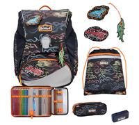 Scout Alpha Flames Exklusiv Edition Safety Light Schulranzen Set Auto/Motorrad Scout3800
