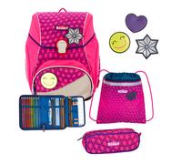 Scout Alpha Pink Glow Neon Safety Schulrucksack Set 4tlg.