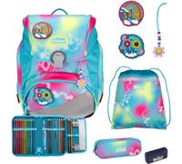 Scout Alpha Safety Light Schulranzen-Set 5 tlg. Happy Rainbow