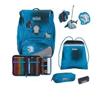 Scout Alpha Schulranzen-Set 4 teilig Exklusiv Safety Light Polar Blue