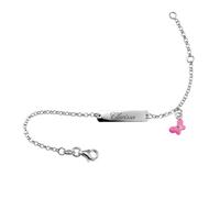 Scout Armband Ident 260243100 Schmetterling Silber 925 Emaille pink