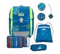 Scout Schulranzenset Genius DIN 4-teilig 19 Liter Deep Sea