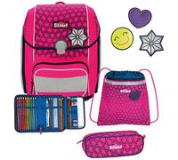 Scout Genius Neon Safety DIN Schulranzen-Set 4-teilig pink