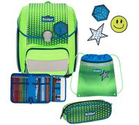 Scout Genius Schulranzen-Set 4-teilig DIN Neon Safety Green Gecko 2023