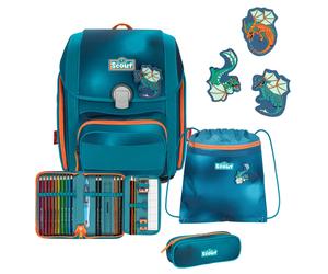 Scout Genius Schulranzen-Set 4tlg Seadragon