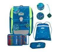 Scout Schulranzenset Genius Set DIN Deep Sea 4-teilig 19 Liter