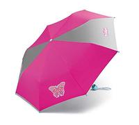 Scout Kinder Regenschirm Taschenschirm Schultaschenschirm mit großen Reflektionsflächen extra leicht Butterfly Schmetterling