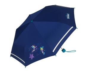 Scout Kinder-Taschenregenschirm mit Reflektorstreifen Blue Star