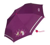 Scout Kinder-Taschenregenschirm mit Reflektorstreifen Pink Horse