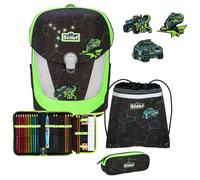 SCOUT Schulranzen Set Sunny II Exklusiv LED Dino Hunter