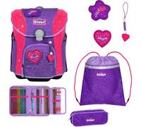 Scout Micro Superflash Extreme Schulranzen Set (4 tlg. ), Heartbeat