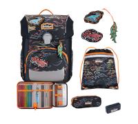 Scout Neo Exklusiv Safety Light Flames Schulranzen Set 4 tlg. inkl. 3x AA Batterien