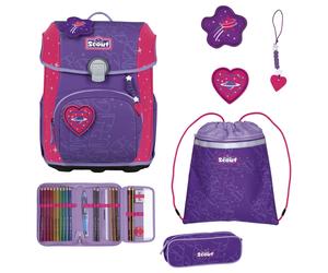 Scout Neo Exklusiv Superflash Extreme - Schulranzen Set 4tlg. (Heartbeat)
