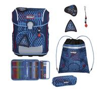 Scout Neo Exklusiv Safety Light Schulranzen-Set 5-teilig blau