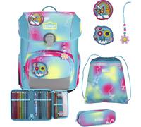 Scout NEO Schulranzen Set Safety Light (5 tlg. ), Happy Rainbow