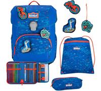 Scout Neo Superflash Schulranzen-Set 4 tlg. Blue Dino