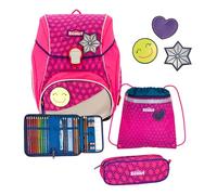 Scout Alpha Neon Safety Schulranzen-Set 4-teilig pink