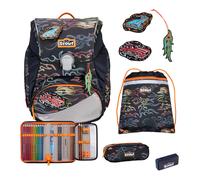 Scout Alpha Safety Light Schulranzen-Set 5-teilig schwarz