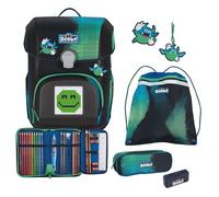 SCOUT Schulranzen Movie Star Neo Set 4-teilig Blue Pixel blau