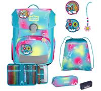 Scout Schulranzen Set 4tlg. Neo Safety Light Happy Rainbow (2025)