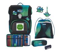 Scout Schulranzen-Set Neo Movie Star Blue Pixel, 5-teilig