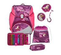 Scout - SCOUT Schulranzen Alpha 29 x 40 x 24 cm (B x H x T) 20l Magnetverschluss, Reißverschluss inkl. Sportbeutel, Federmäppchen (gefüllt - Farbe ...