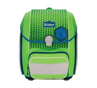 Scout - SCOUT Schulranzen Genius DIN Neon Safety 31 x 40 x 22 cm (B x H x T) 19l Magnetverschluss, Reißverschluss inkl. Sportbeutel, Feder - Farbe ...