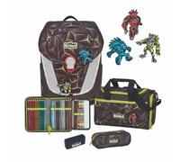 Scout Sunny II Safety Light Schulranzen-Set 5-teilig Dark Beast